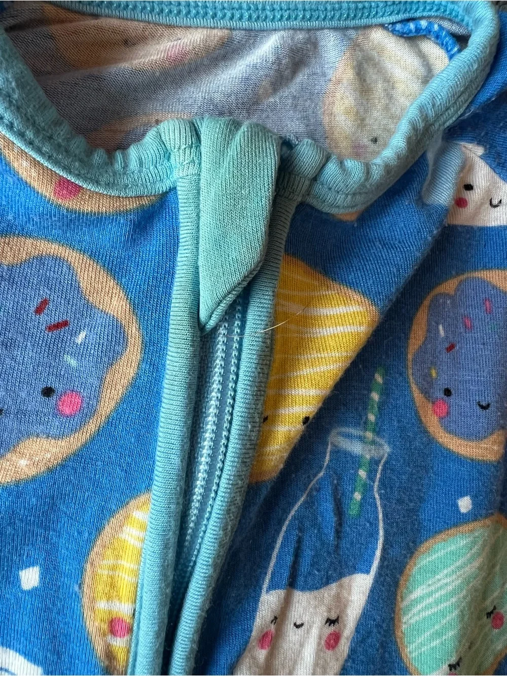 Little Sleepies Blue Cookie & Milk Footed Pajamas